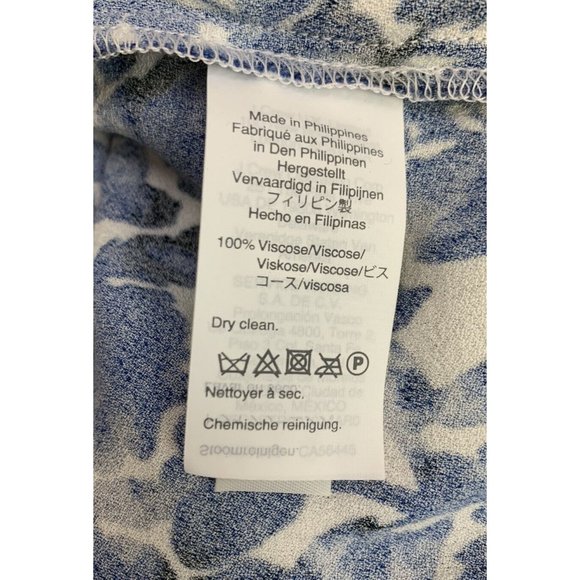 J.Crew Mercantile Size L Blue Floral Shift Dress - Picture 6 of 9